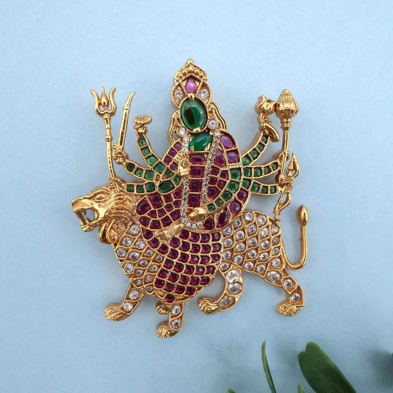 Premium Kemp Divine Goddess Durga Devi Pendant set